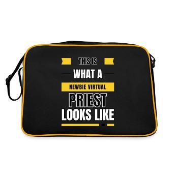 Virtueller Priester für Neulinge - Retro Tasche - Schwarz/Gold - Hinten
