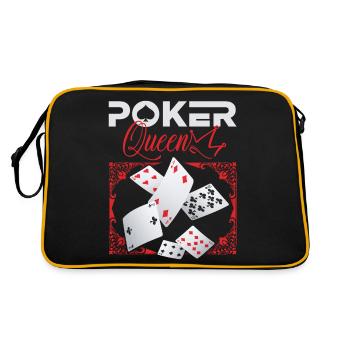 Reine du poker, Poker Dicton, Champion de Poker - Sac Retro - noir/or - Dos
