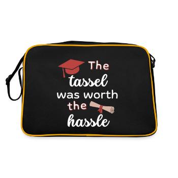 The tassel was worth the hassle, Abitur - Retro Bag - black/gold - Back