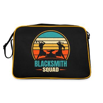 Blacksmith Squad Retro Metalsmith Gift Idea - Retro Bag - black/gold - Back