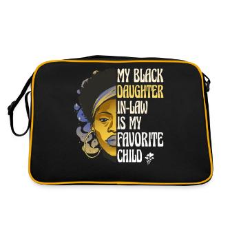 Ma belle-fille noire est mon enfant préféré - - Sac Retro - noir/or - Dos