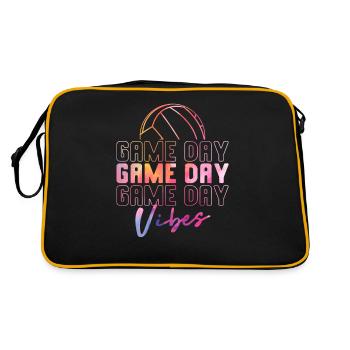 Gameday Vibes Volleyball Mom Pride Daddy Sport - Retro Bag - black/gold - Back