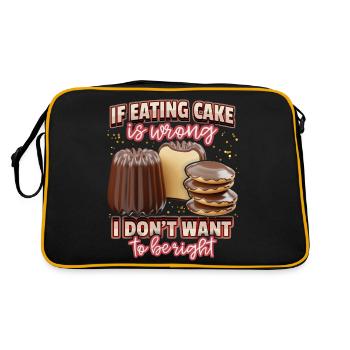 Gâteau et tarte, cuisson drôle de dicton - Sac Retro - noir/or - Dos