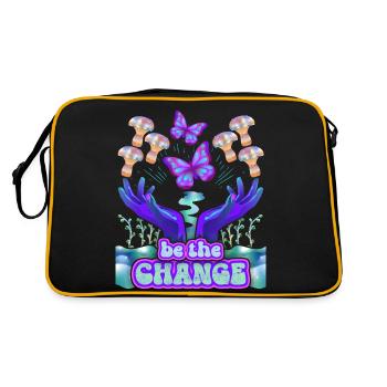 Champignons psychédéliques, Champignon, Drôle de dicton - Sac Retro - noir/or - Dos