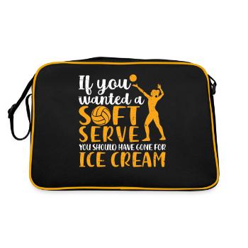 Wenn Sie einen Soft-Serve-Volleyballspieler - Retro Tasche - Schwarz/Gold - Hinten