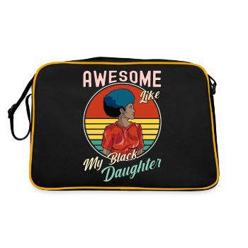 Génial comme ma fille noire pour papa sur - Sac Retro - noir/or - Dos