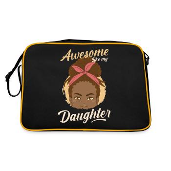 Génial comme ma fille noire - Sac Retro - noir/or - Dos