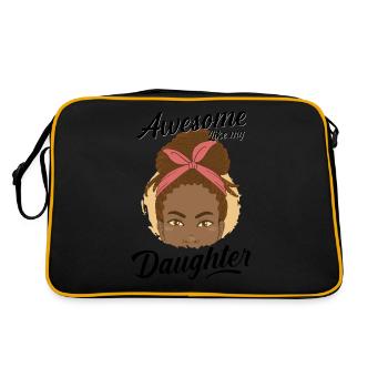 Génial comme ma fille noire - Sac Retro - noir/or - Dos
