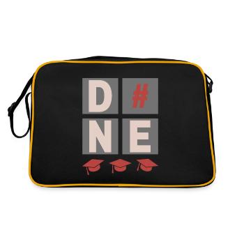 FAIT, graduation, graduation, diplôme d’études secondaires, diplôme - Sac Retro - noir/or - Dos