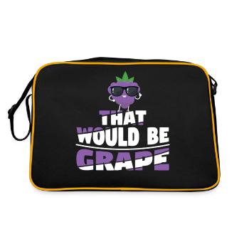 That Would Be Grape - Retro Tasche - Schwarz/Gold - Hinten