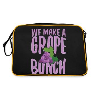 We Make Grape Bunch - Retro Tasche - Schwarz/Gold - Hinten