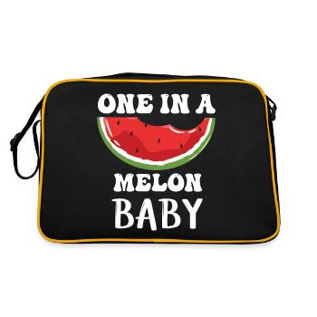 One in a melon baby Watermelon - Retro Tasche - Schwarz/Gold - Hinten