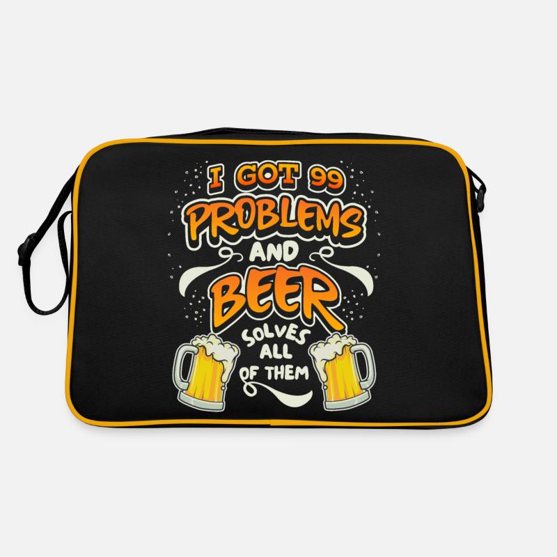 Bier, Witz für Biertrinker, lustiger Spruch Retro Tasche