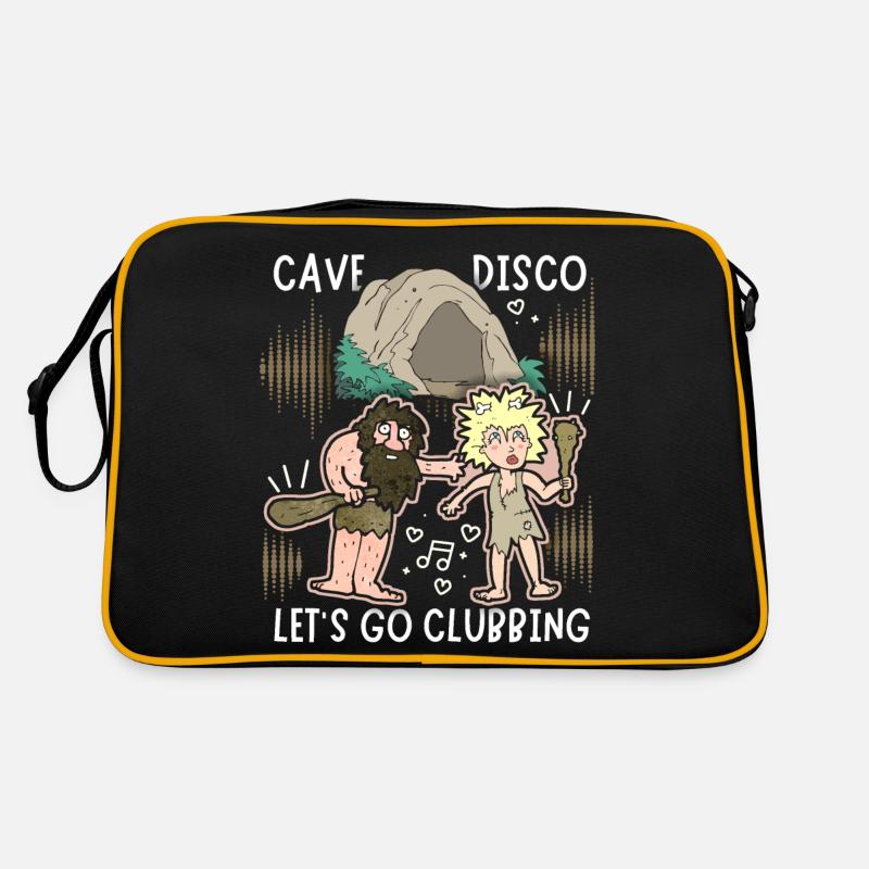 Neanderthal joke, Disco, Funny saying, Pun Retro Bag