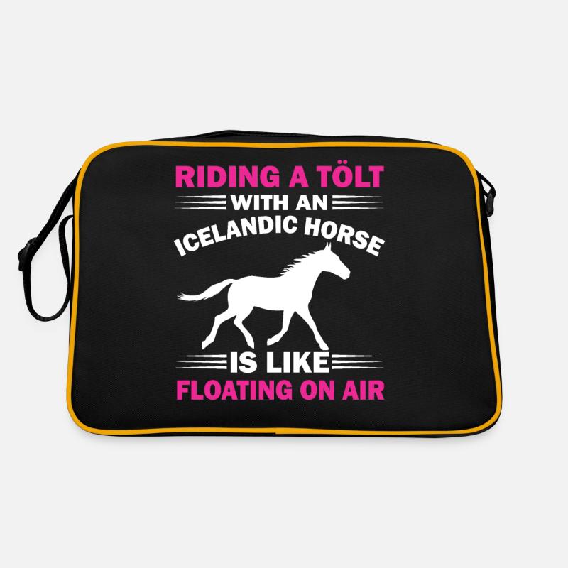 Islandpferd Isländer Tölt Spruch Mädchen süß Retro Tasche