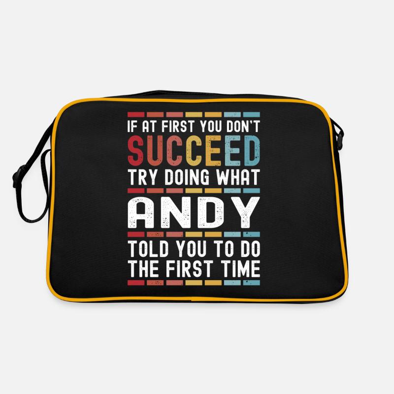 Andy Name Personalisierter lustiger Geburtstag Weihnachten Retro Tasche