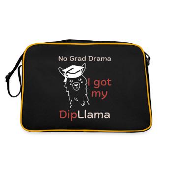 No Grad drama I got my Dipllama, graduation, 2023 - Retro Bag - black/gold - Back