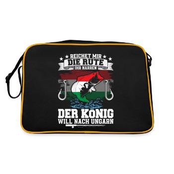 Reichet Mir Die Rute Der König Will Nach Ungarn - Retro Tasche - Schwarz/Gold - Hinten