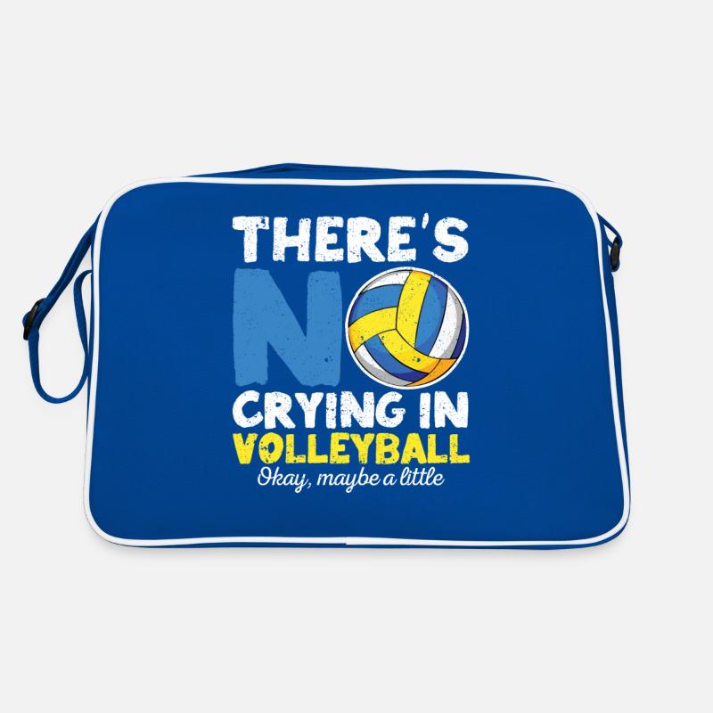 Im Volleyball wird nicht geweint, vielleicht ein Retro Tasche