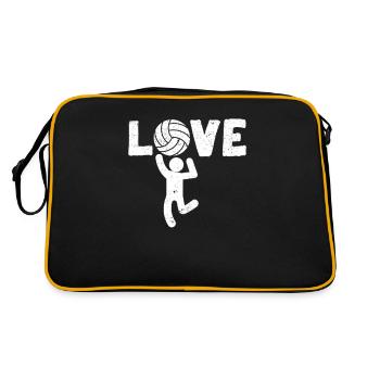 Dear volleyball players, team sports - Retro Bag - black/gold - Back