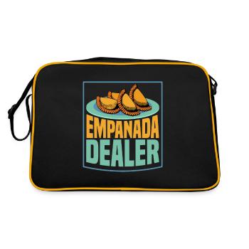 Empanada Dealer Food Dessert Latin Pastry - Retro Tasche - Schwarz/Gold - Hinten