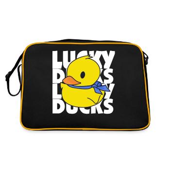 Journée des canards chanceux - Cadeau du jour de la chance - Canards jaunes - Sac Retro - noir/or - Dos