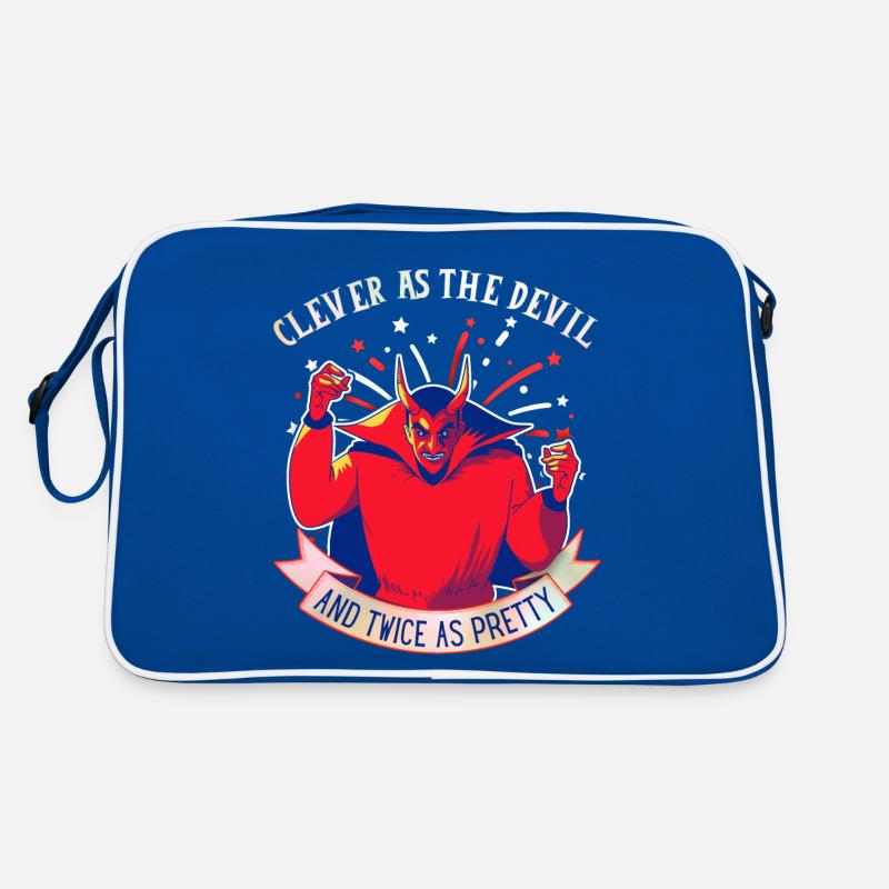 Devil-Devil funny saying, comic style Retro Bag