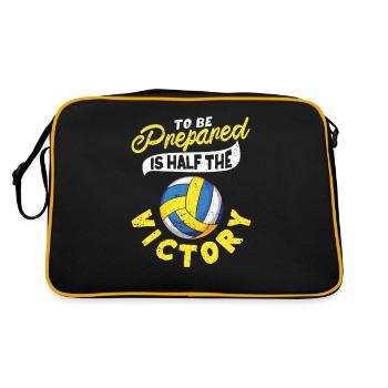 Being prepared is half the victory volleyball - Retro Bag - black/gold - Back