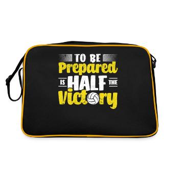Being prepared is half the victory volleyball - Retro Bag - black/gold - Back