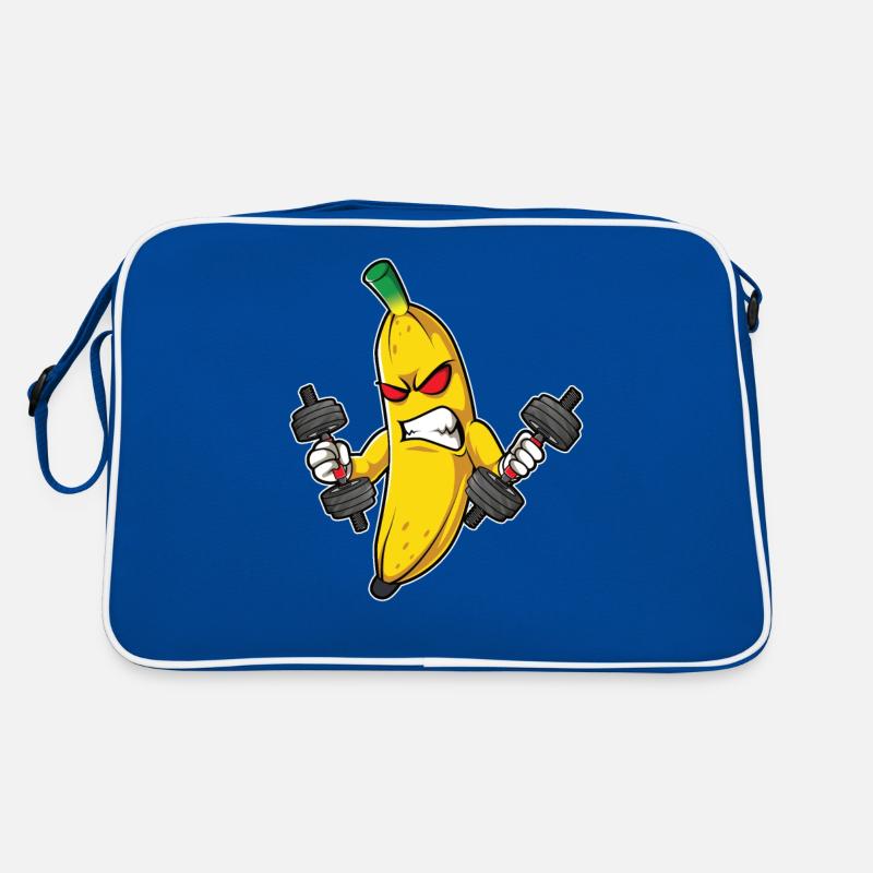 Fitness Banana Workout Routine Training Gym Retro Tasche