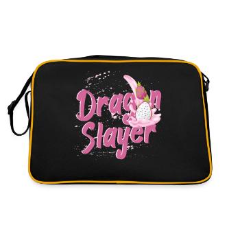Dragon Slayer Dragon Fruit - Retro Tasche - Schwarz/Gold - Hinten
