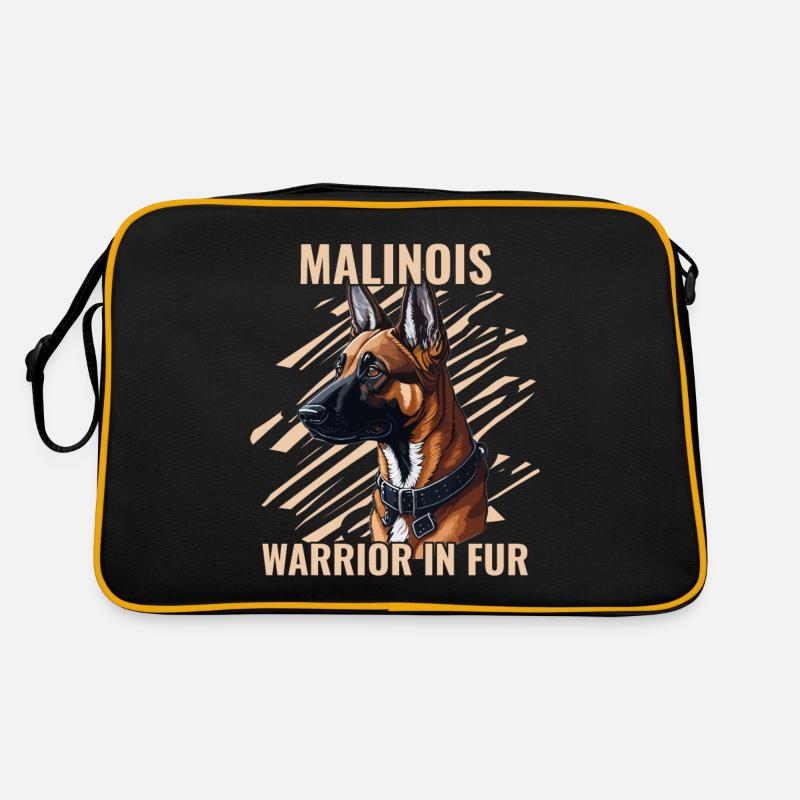 Malinois - Warrior in fur Retro Tasche