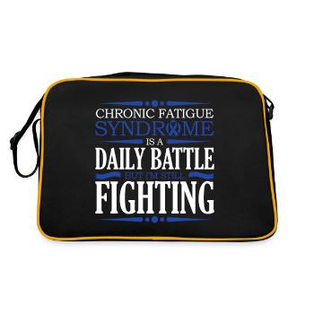 Chronisches Müdigkeitssyndrom Es Ist Ein - Retro Tasche - Schwarz/Gold - Hinten