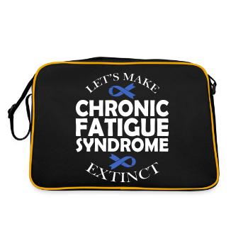 Lasst Uns Das Chronische Müdigkeitssyndrom - Retro Tasche - Schwarz/Gold - Hinten