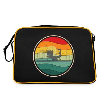 Vintage-Stadt Kiew - Retro Tasche - Schwarz/Gold - Hinten