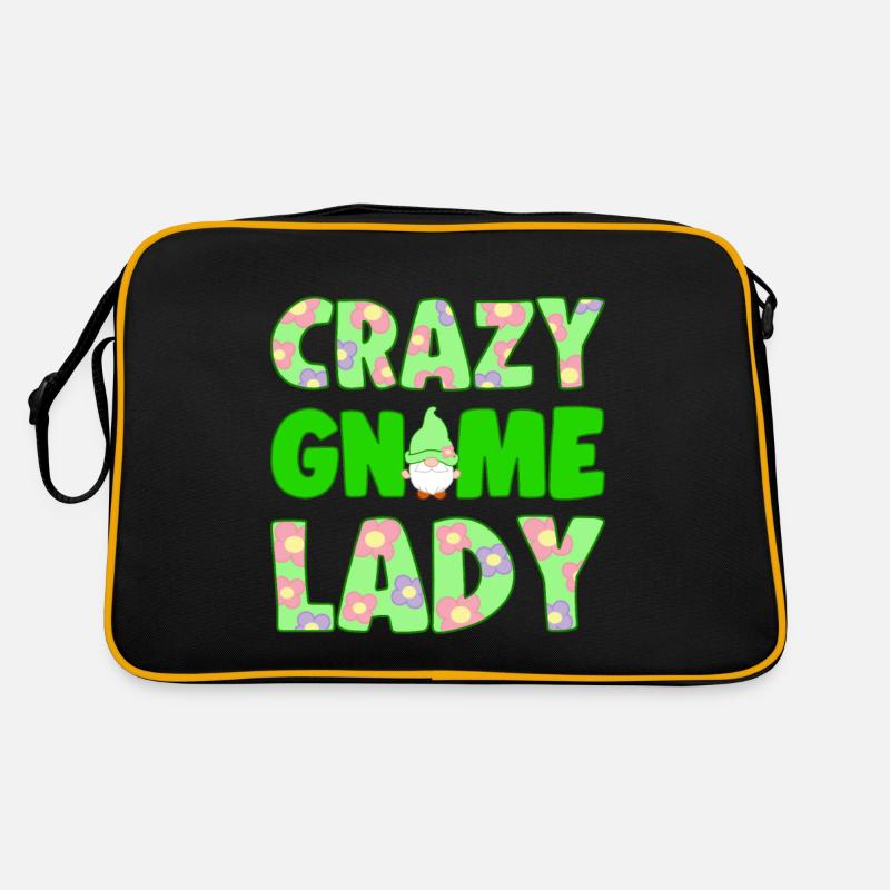 Crazy Gnome Lady Yard Garden Gnome Gift Idea Retro Tasche