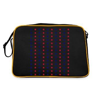 Star Stripes American Flag for Women 2023 4th of - Retro Bag - black/gold - Back