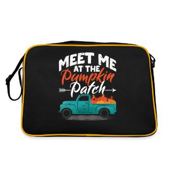 Meet Me At The Pumpkin Patch Truck Halloween - Retro Bag - black/gold - Back