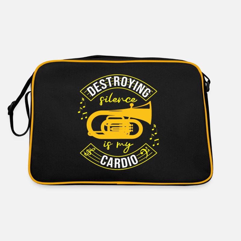 Destroying Silence Is My Cardio Baritone Player Retro Bag