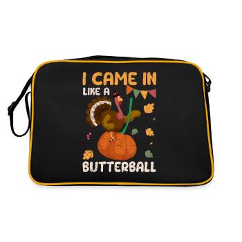 Je suis entré comme une boule de beurre Drôle merci - Sac Retro - noir/or - Dos