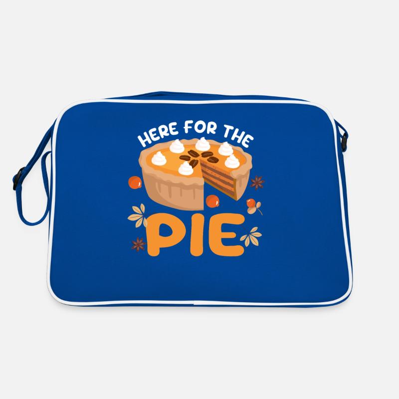 Here for the cake Happy Thanksgiving pumpkin Retro Bag
