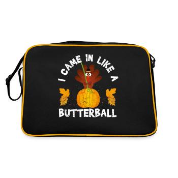 Je suis entré comme une boule de beurre Drôle merci - Sac Retro - noir/or - Dos