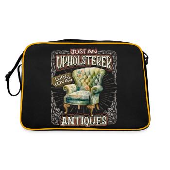 Profession Polsterer Möbelpolsterer Antiquitäten Spruch - Sac Retro - noir/or - Dos