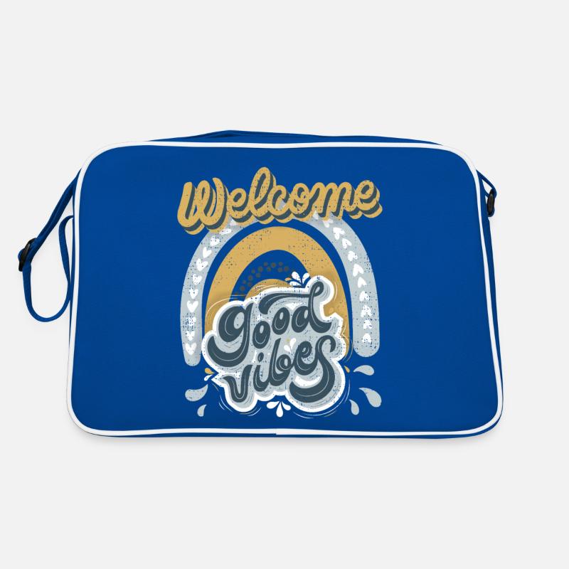 Welcome-Good-Vibes, Retro-Vintage Design Saying Retro Bag