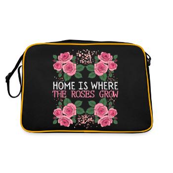 Roses vintage, Roses Decor, Drôle de dicton - Sac Retro - noir/or - Dos