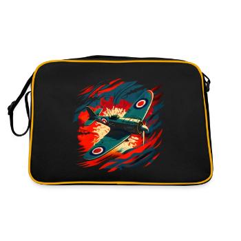 Spitfire Airplane Vintage Pilot Aviator Military - Retro Bag - black/gold - Back