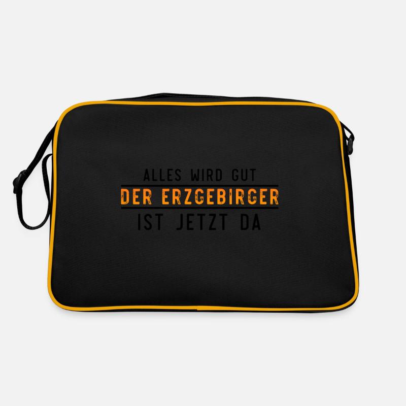 Erzgebirge alles wird gut Heimat spruch Retro Tasche