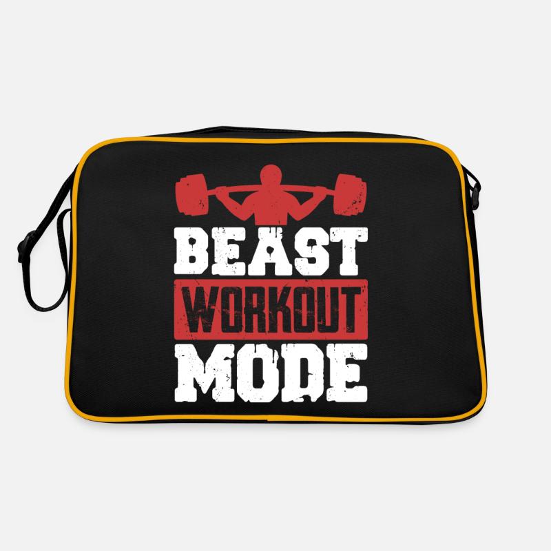 Beast Workout Mode Weight Lifting Workout Training Retro Tasche