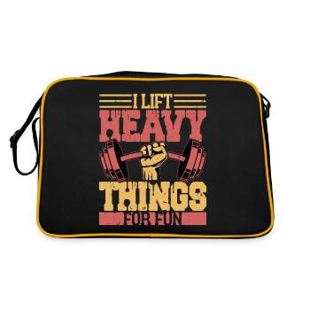 I Lift Heavy Things For Fun Workout Training Weigh - Retro Bag - black/gold - Back