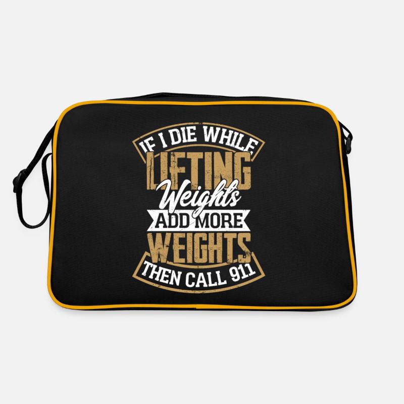 If I Die While Lifting Weights Weight Lifting Trai Retro Bag